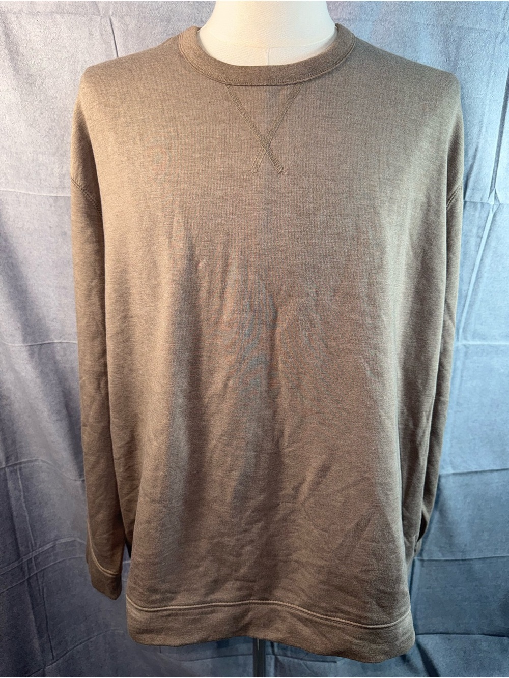 2248-Jachs Men's Crewneck Sweater in Olive Brown
